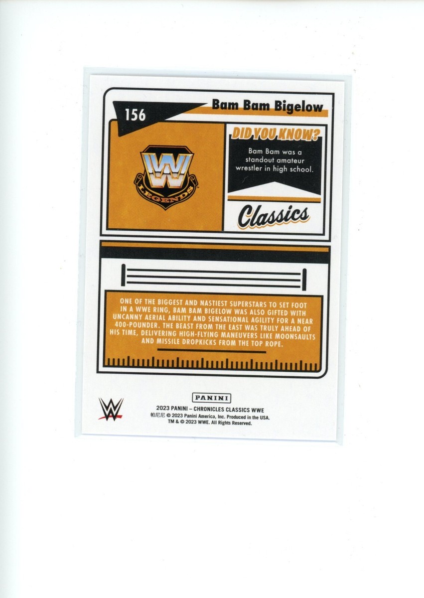 2023 Panini Chronicles WWE Bam Bam Bigelow #156 Classics Pink