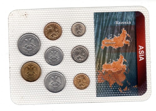 SET 8 COINS PIECES RUSSIE RUSSIA KOPECKS 2001 - 2014 NEUF UNC - Picture 2 of 2