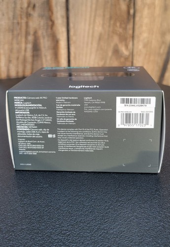 Logitech 4K Pro 4096 x 2160 Webcam w/ Noise Canceling Mic Black New Not- Opened - 第 4/8 張圖片