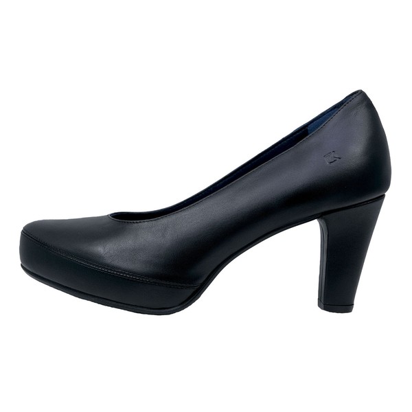 Dorking Blesa: Zapatos de Salón Para Mujer Negro Plataformas Piel D5794