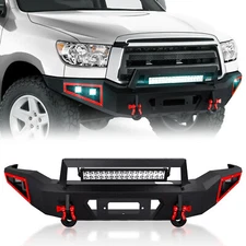 Full Width Front Bumper With Winch Plate & D-rings For 2007-2013 Toyota Tundra
