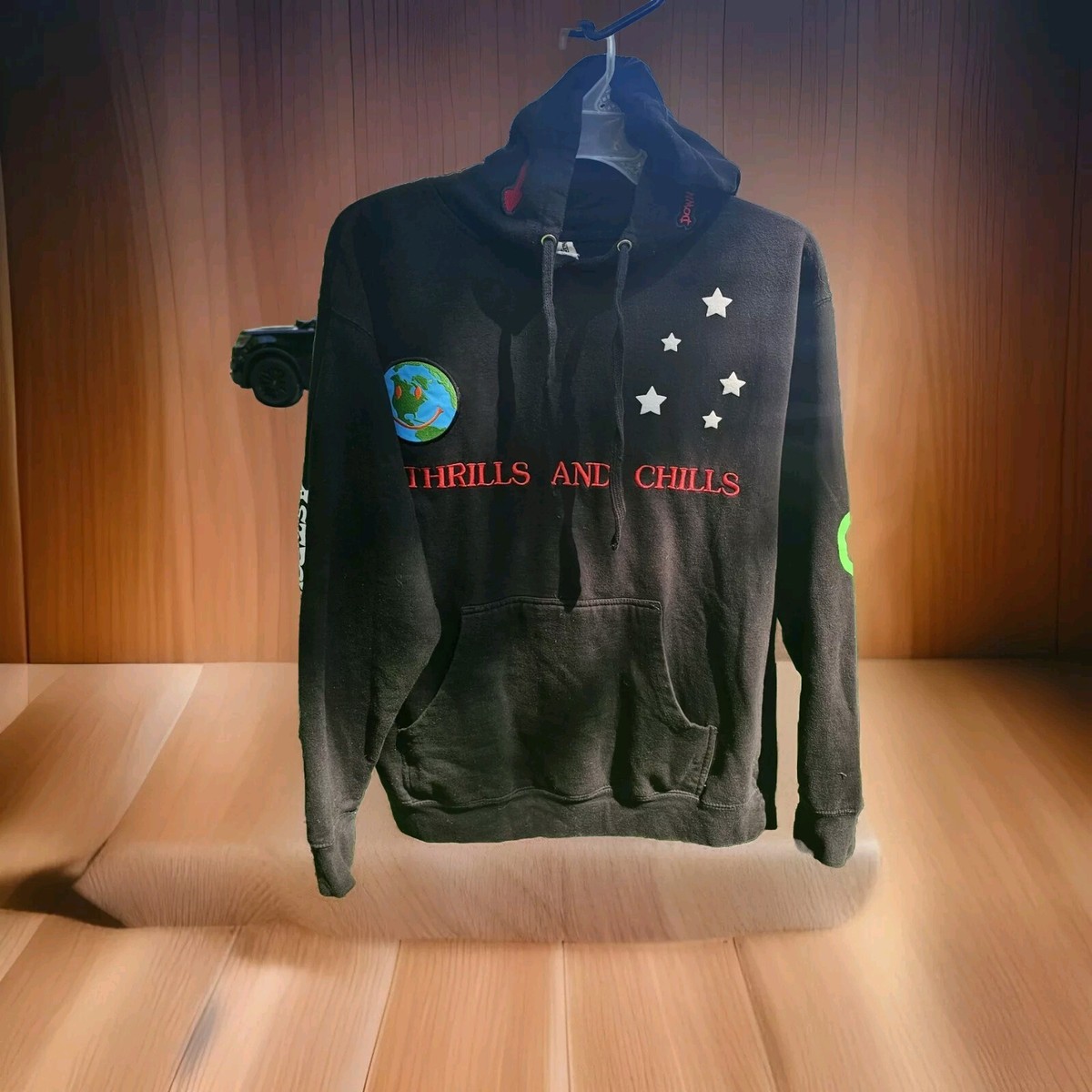 Travis Scott Astroworld World Peace Hoodie Black Men's Size LG
