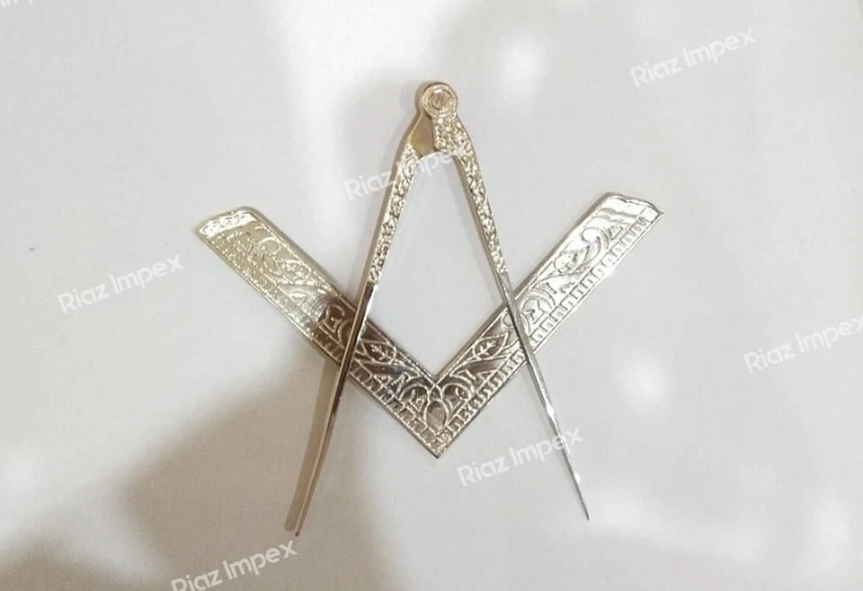 Masonic Lodge Ceremonial SILVER 6" LARGE Square and Compass For Bible CLASS A - Image 2 of 4