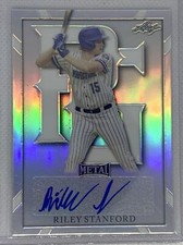 2021 LEAF PERFECT GAME METAL SILVER REFRACTOR RILEY STANFORD AUTO