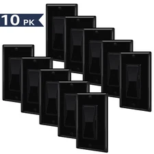 10Pack Black 3-Way 15A 120V CFL 600W/LED 150W Dimmer w/ Cover