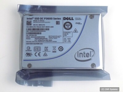 800GB 2.5'' Dell Server SSD für 24h Dauerbetrieb 9N17H 09N17H SSDPE2ME800G4DE NEU