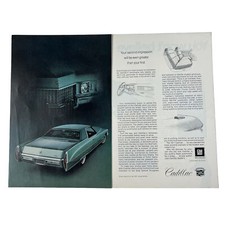 Vintage 1971 Cadillac Coupe Deville Blue Two Page Layout Color Advertisement Ad Vintage 1971 Cadillac Coupe Deville Blue Two Page Layout Color Advertisement Ad