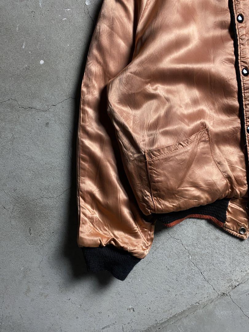 Vintage 1950s Reversible Stadium Jacket Satin Lining Outer Vintage 1950s Reversible Stadium Jacket Satin Lining Outer
