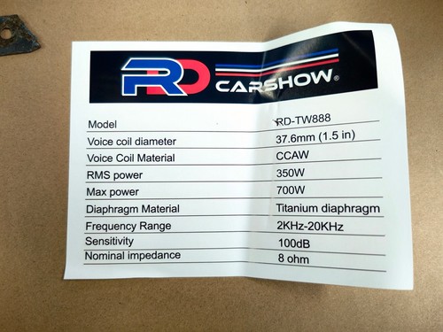 NEU RDCARSHOW RD-TW888 SCHWERLAST WETTBEWERBSHOCHTÖNER 700 WATT - Bild 5 von 5