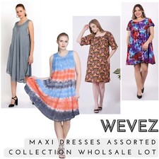 Women's wholesale fashion dresses - Lot of 10 Mix colour umbrella Sundress