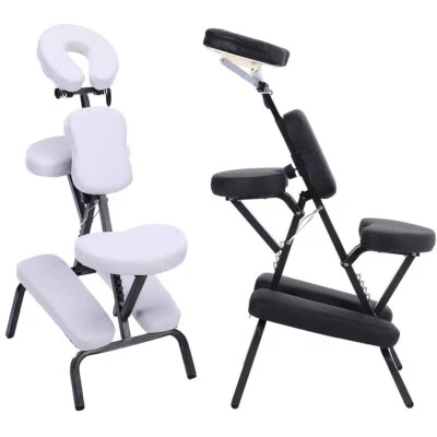 HOMGARDEN-STORE Folding Massage Chair Stool Compact Salon Kneading Reiki Tattoo Seat with Bag UK