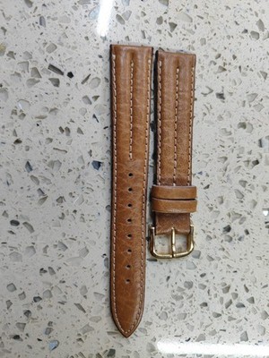 Vintage SEIKO Watch  Part Leather Strap /Band Brown Ref Z16    -16mm NOS