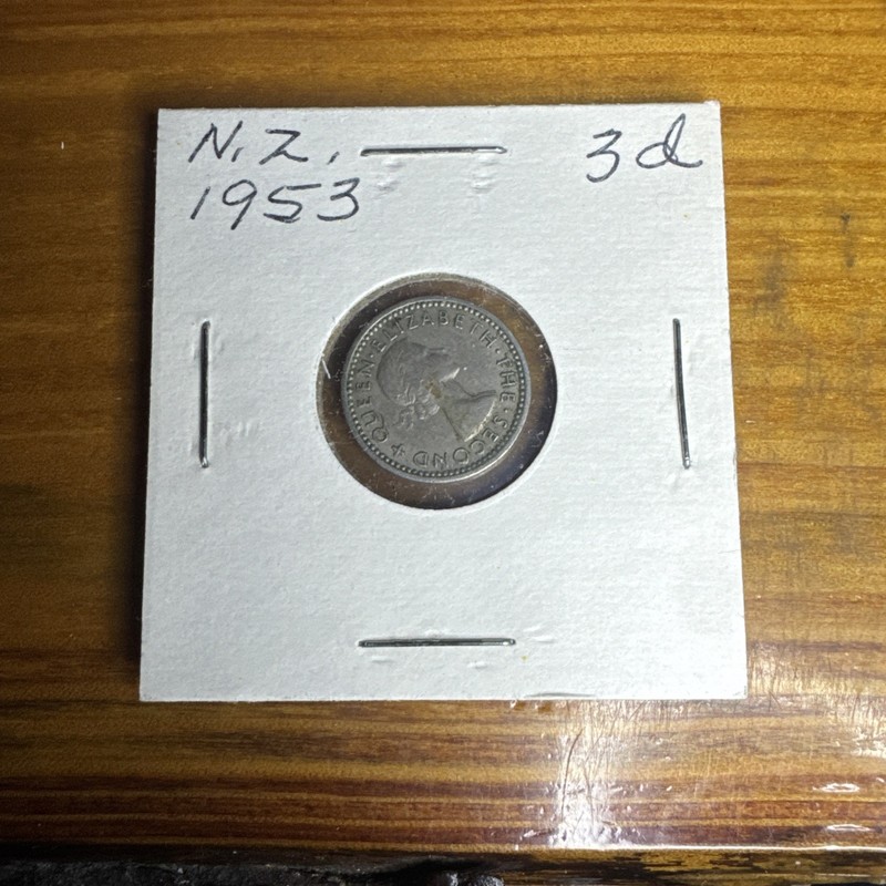 New Zealand 3d Three Pence 1953 (Elizabeth II) Coin