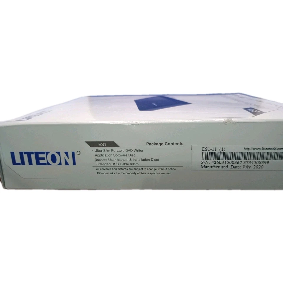 LiteON ES1 Ultra Slim Portable DVD Writer New in Box - Image 4 of 4