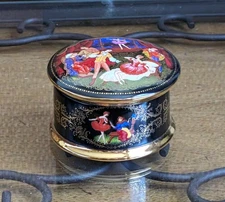 1992 Ardleigh Elliot & Sons Russian Ballet Porcelain Trinket Jewelry Vanity Box