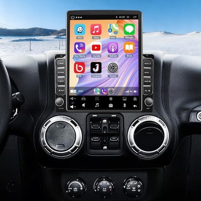 Car Radio Stereo Carplay For 2007-2010 Jeep Wrangler GPS BL