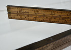 ANTIQUE STANLEY NO. 84 BOXWOOD RULE SWEETHEART FULL BRASS BOUND — photo 10