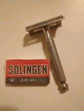 RASOIO VINTAGE ANNI '50 con pacchetto di LAMETTE da barba  "Solingen" SIGILLATO