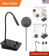 Dual-Way Window Intercom System Microphone Speaker Business Office Hospital
