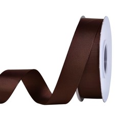 Brown Grosgrain Ribbon 1 Inch 25 Yards Crafts Bows Flower Bouquet Wrap 1 PCS