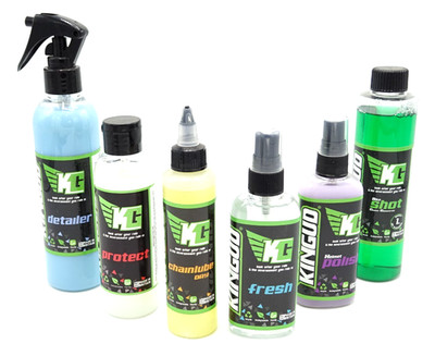 Kingud Rennrad MTB Bike Mixed Box Clean Protect Set - 6 Artikel - Made in UK KG-040-E11