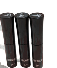 3X IT Cosmetics Superhero Mascara Super Black Voluminizing Travel New