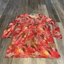 Vintage Victorias Secret Gold Label 100 Silk Top Gown Women s Large Paisley