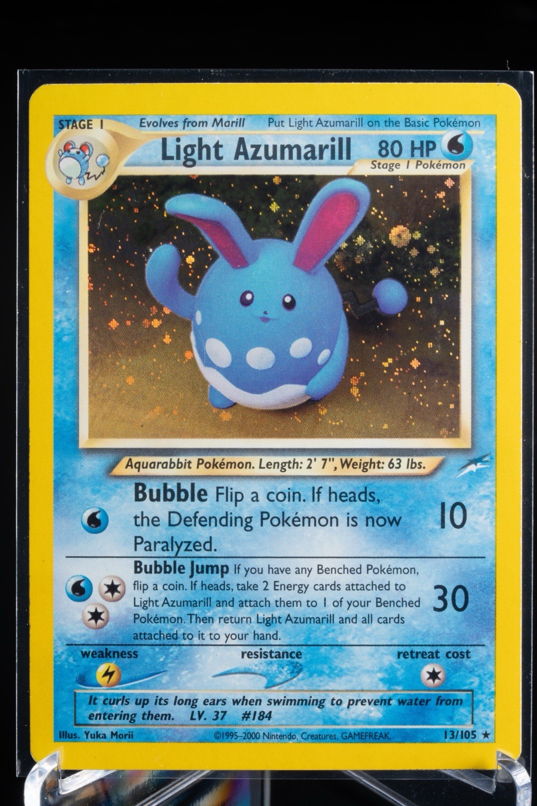 Light Azumarill 13/105 Neo Destiny Holo Pokemon TCG Card NM