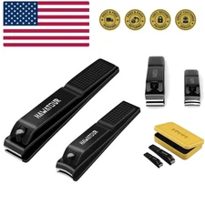 Nail Clippers Set, Ultra Sharp Sturdy Fingernail and Toenail Clipper Cutters ...