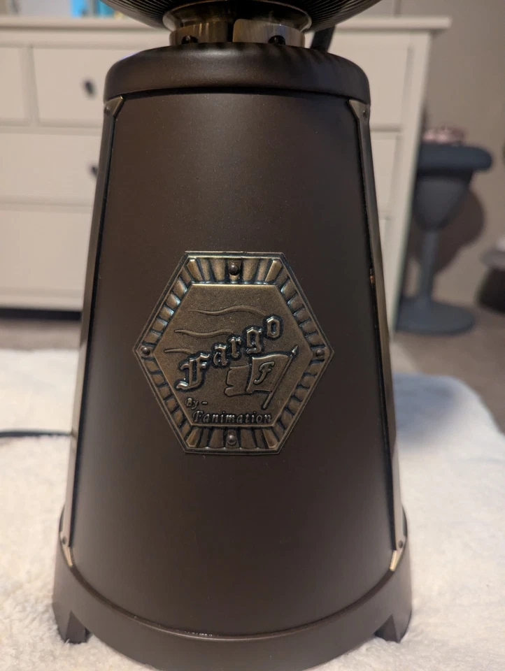 Fanimation Fargo Fan Desktop Table Bronze Round Ball 360 Globe Vintage FP3320 - Image 3 of 4