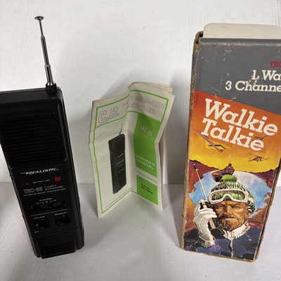 Vintage Realistic TRC-86 Walkie Talkie With Manual And Box