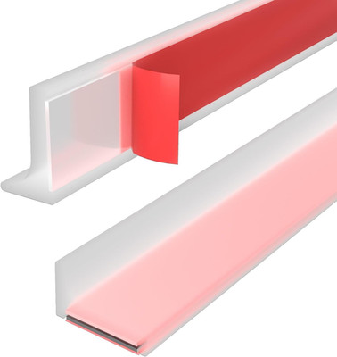 Shower Threshold Water Dam Guard - Self-Adhesive Silicone Waterproof Barrier, Le