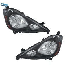 For Honda FIT 2009-2014 Black Halogen Headlights Headlamps Assy HB2 Type Pair