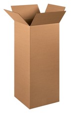 BOX USA Tall Shipping Box 12"L x 12"W x 30"H 15-Pack Corrugated Cardboard