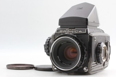*N Mint* Zenza Bronica S2 Late Model Filmkamera schwarz mit 75mm F2.8 Prismen...