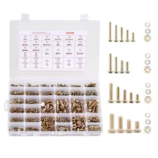 VEVOR 906 Pcs Bolts Nuts Assortment Kit Metric Alloy Steel M4 M5 M6 M8