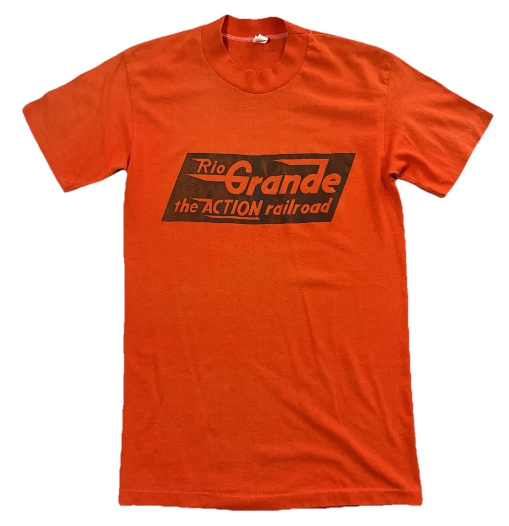 Railroad Rio Grande The Action Railroad Vintage Shirt Small Orange