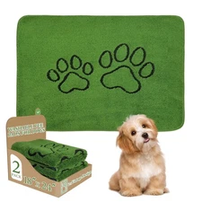 Washable Pee Pads for Dogs, 2 Pack Super Absorbent Reusable Puppy Pads, Green...