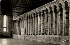 RPPC Mont Saint Michel Normandy France Refectory vintage postcard k278