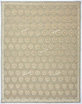 Hand Knotted Oushak Rug High Low Brown Wool Traditional Area Rug