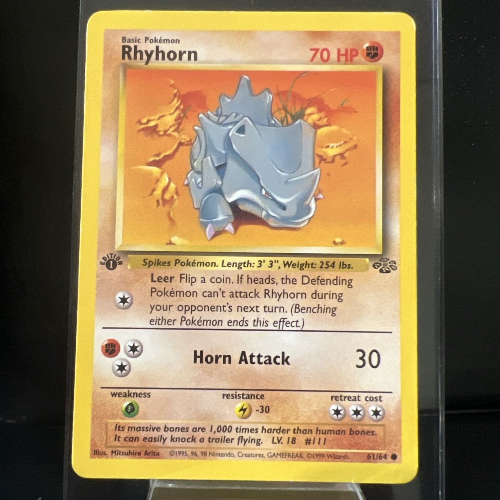 Rhydon 1st Edition Jungle 45/64 LP/MP Pokemon TCG