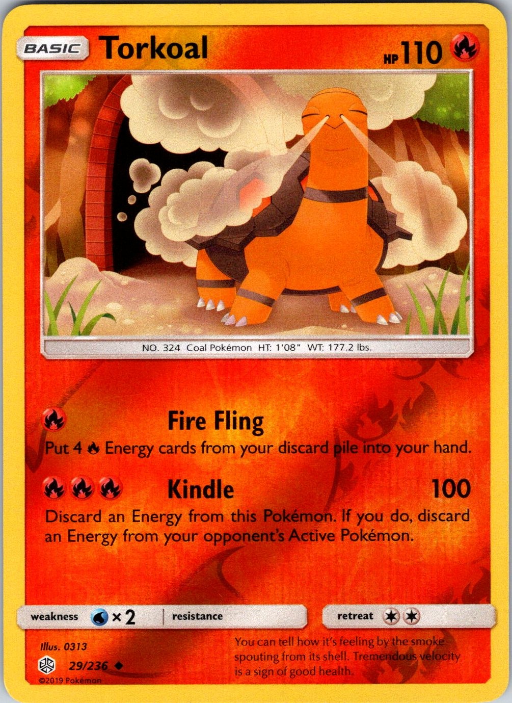 Torkoal 29/236 SM - Cosmic Eclipse Pokemon TCG LP Reverse Holo