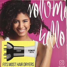 Conair Volumizing Universal Diffuser Attachment Fits Most Hair Dryers Black