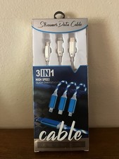 3-in-1 Streamer Charging Cable Fast Charge USB-C Micro-USB Silver
