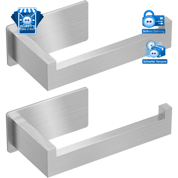 Toilettenpapierhalter Selbstklebend 2Er Set Edelstahl Ohne Bohren-image