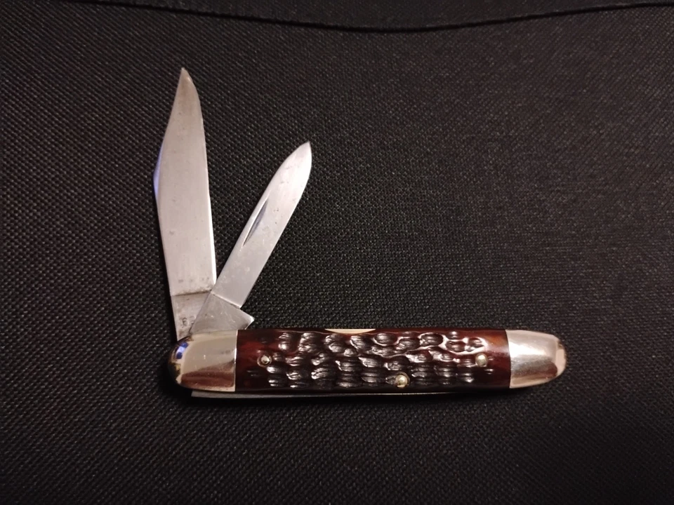 1971 CASE XX 62055 EQUAL END / CIGAR JACKKNIFE jigged Red Bone - Image 4 of 4