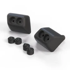 BMW E34 Headlight Washer Nozzle Set Of 2 Black 61671384961 / 61671384962