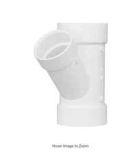 Charlotte Pipe 4 in. x 4 in. x 2 in. DWV PVC Wye Reducing Fitting