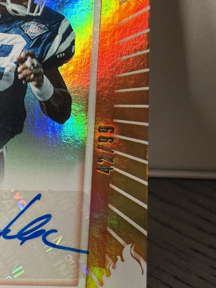 Panini Donruss Elite 2025 - Pasando la antorcha - Marshall Faulk automático/99 Foto 3 de 3