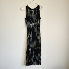 Halston Heritage Sz. 2 Women's Dress Ocean Pleated Draped Sheath Black